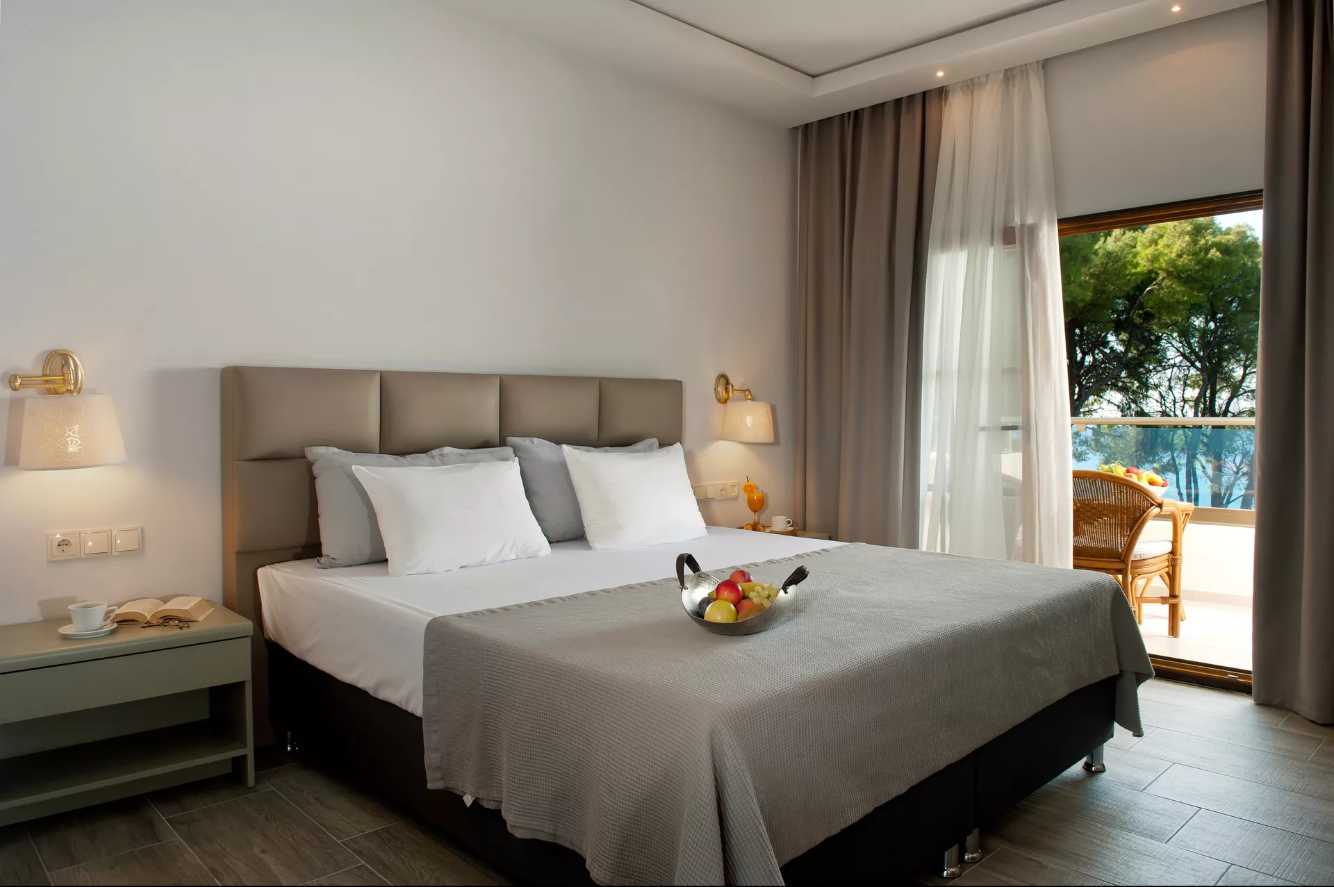 Tiara Holidays - Possidi Holidays Resort & Suites - Superior Double Room with Sea View - bedroom